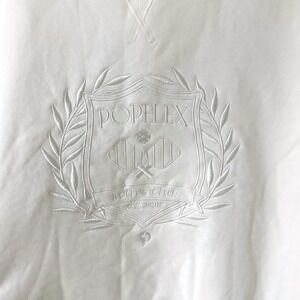 POPFLEX Active Club Embroidered Oversized Sweatshirt White 1X/3X Tenniscore